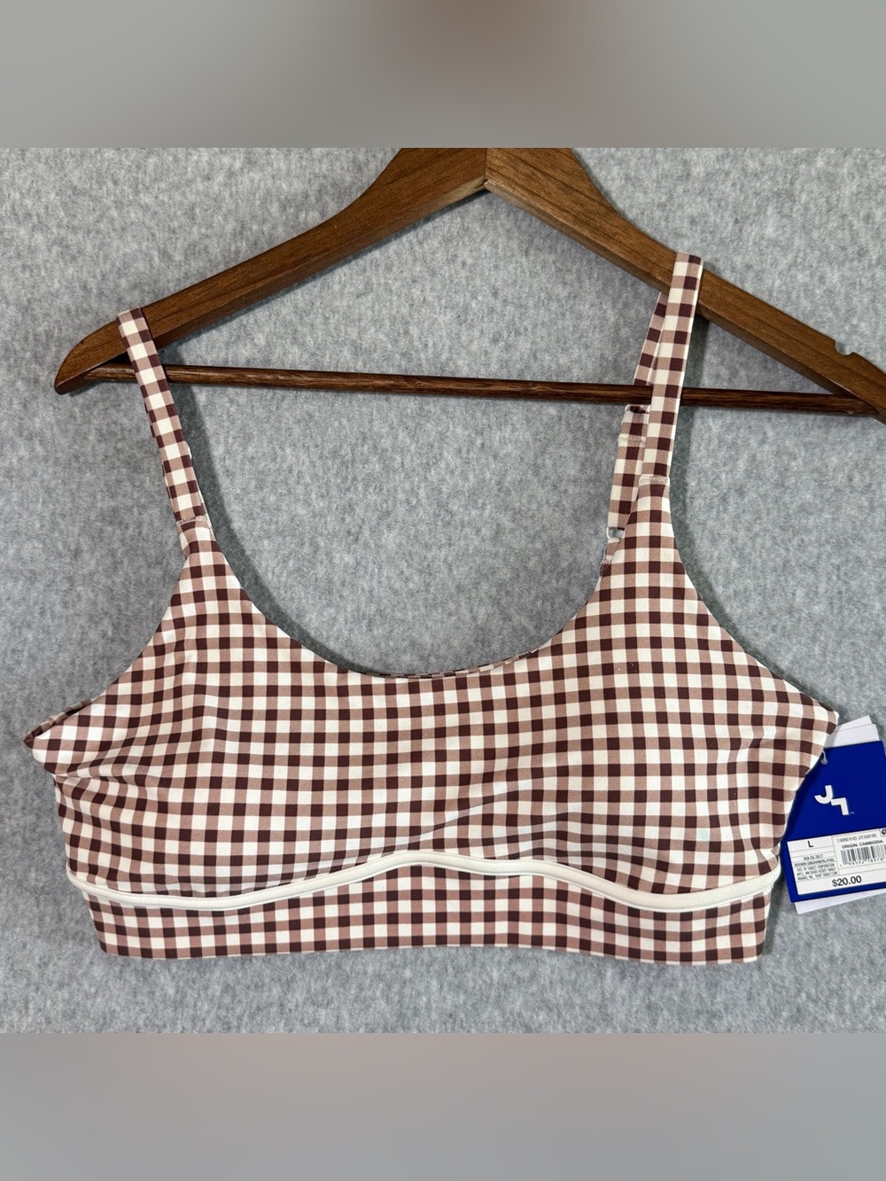 Universal Thread Brown and White Gingham Bralette